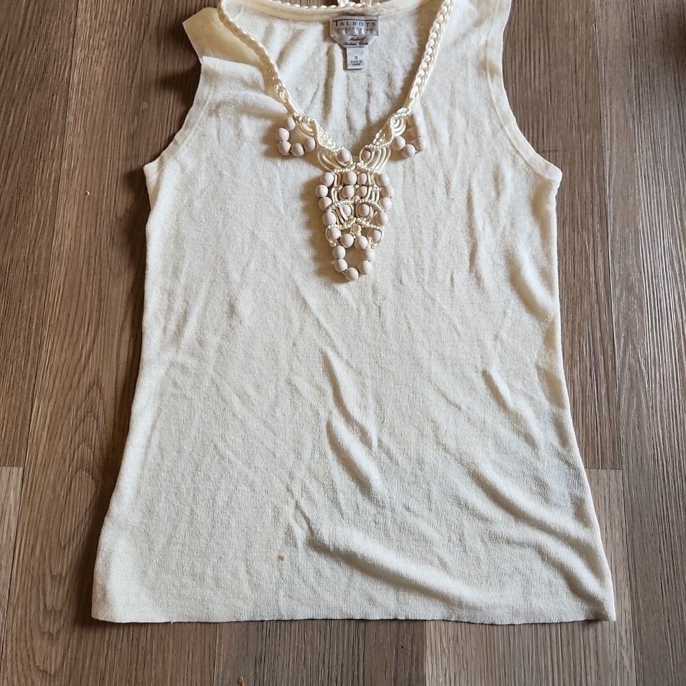 Talbots Cream Tank Top
